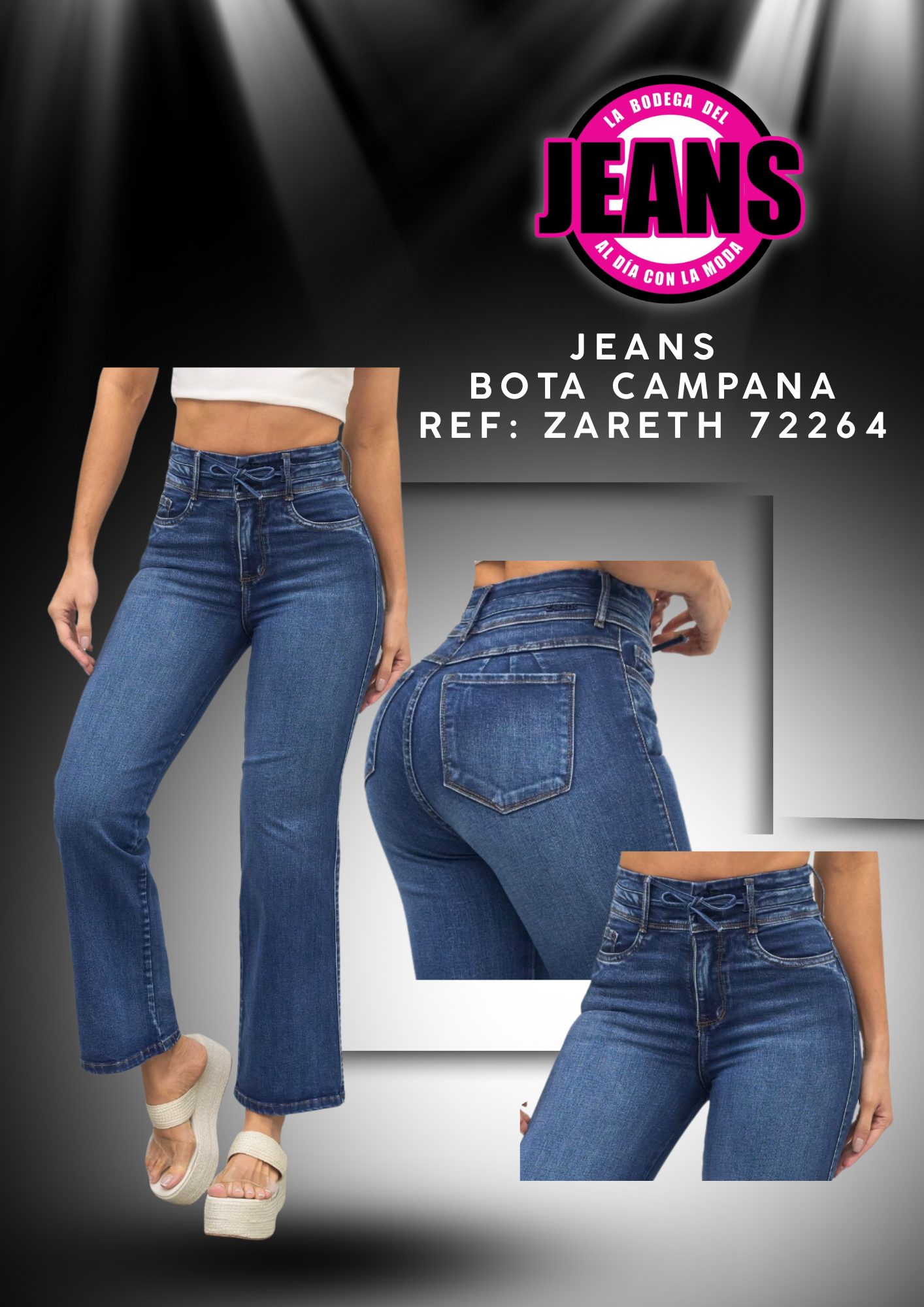JEANS BOTA RECTA, TIRO ALTO 72264