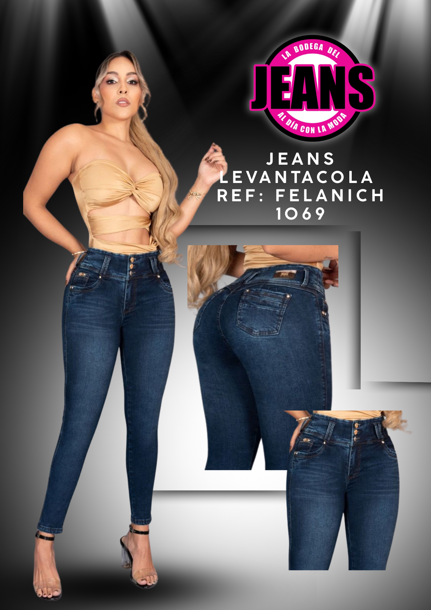 LINEA PLUS, JEANS PRETINA ANCHA, SKINNY 1069