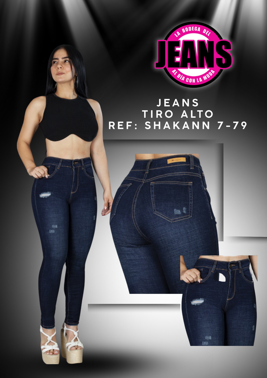 JEANS SKINNY, TIRO ALTO 7-79