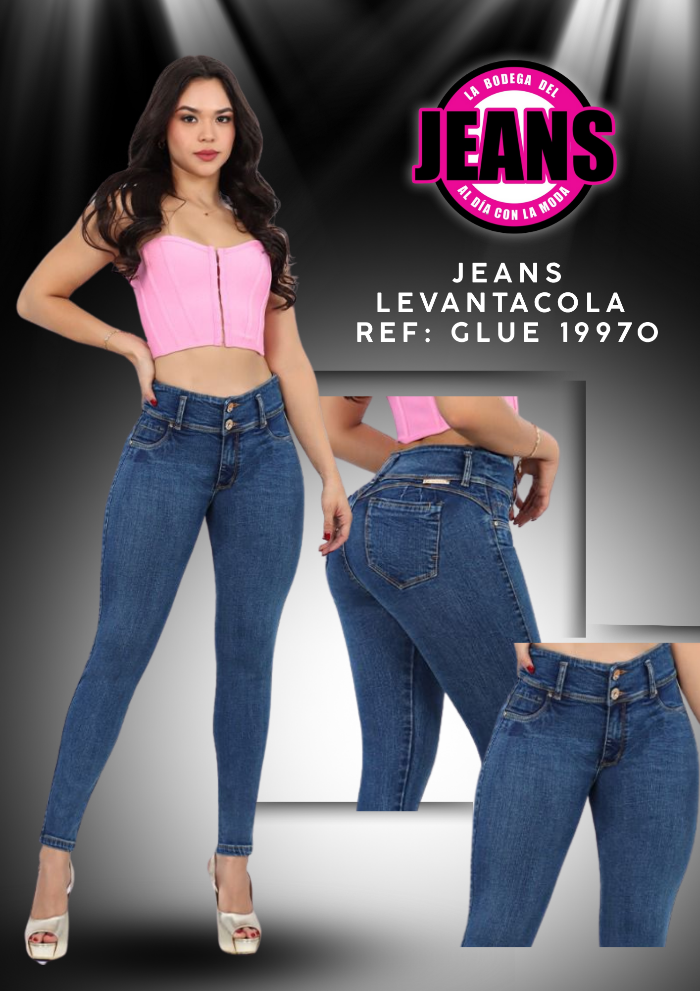 LINEA PLUS, JEANS SKINNY PRETINA ANCHA 19970
