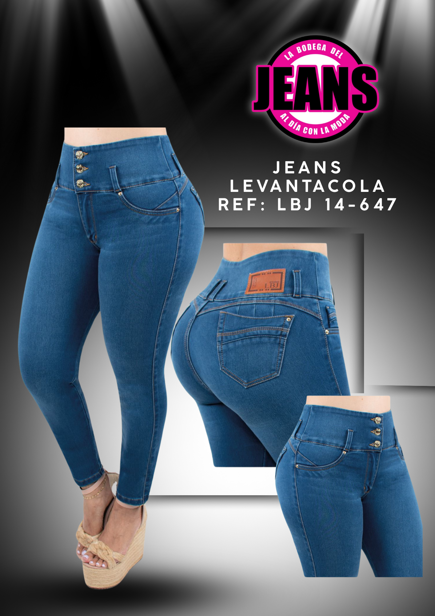 JEANS PRETINA ANCHA, CON BOLSILLOS 14-647